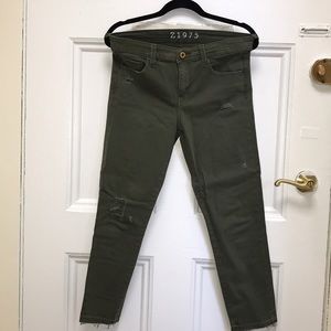 Army green Zara pants